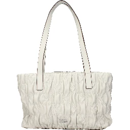 Gray Polyester Shoulder Bag