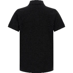 Black Cotton Polo Shirt