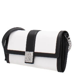 White Leather Clutch Bag