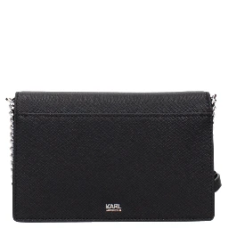 Black Polyethylene Crossbody Bag
