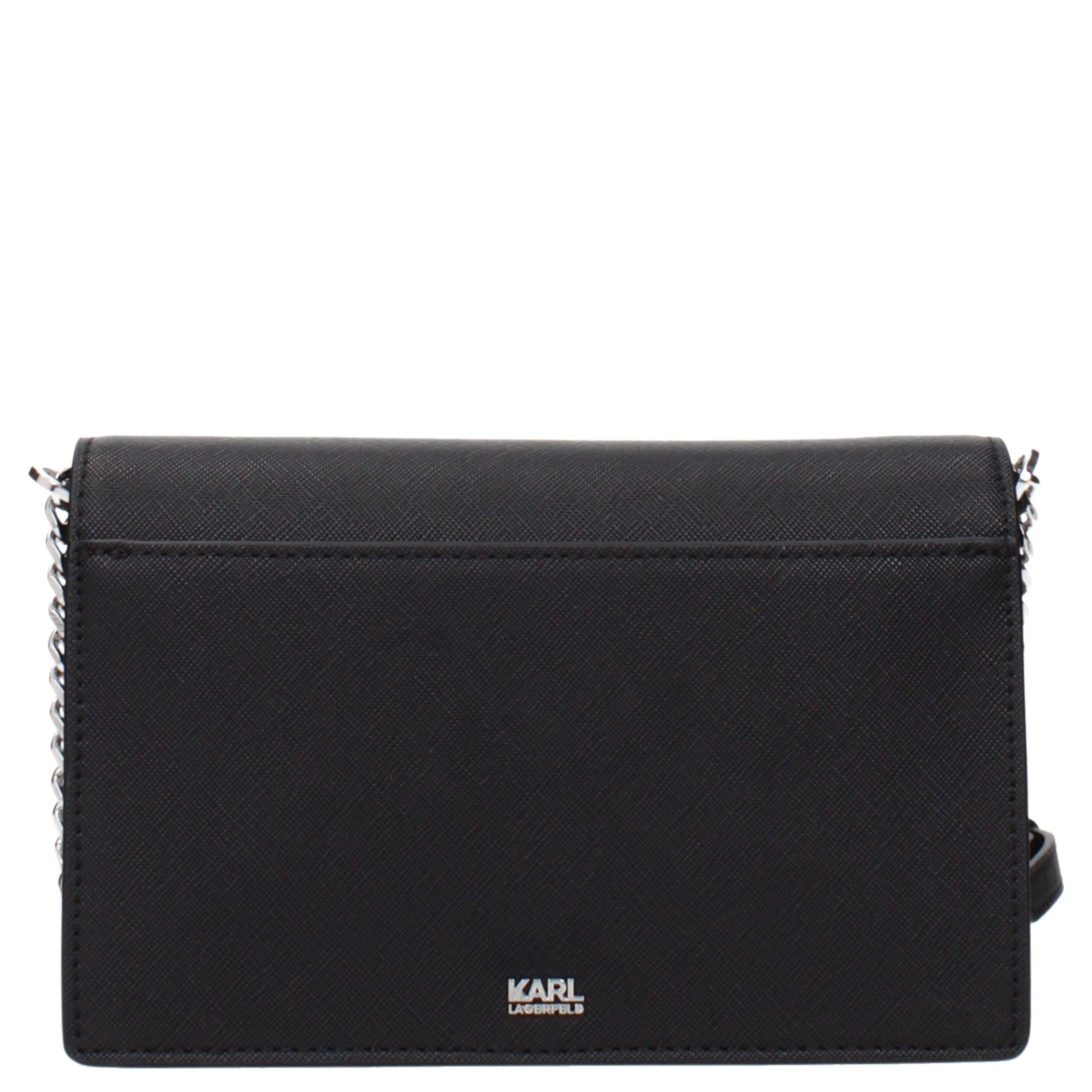 Black Polyethylene Crossbody Bag