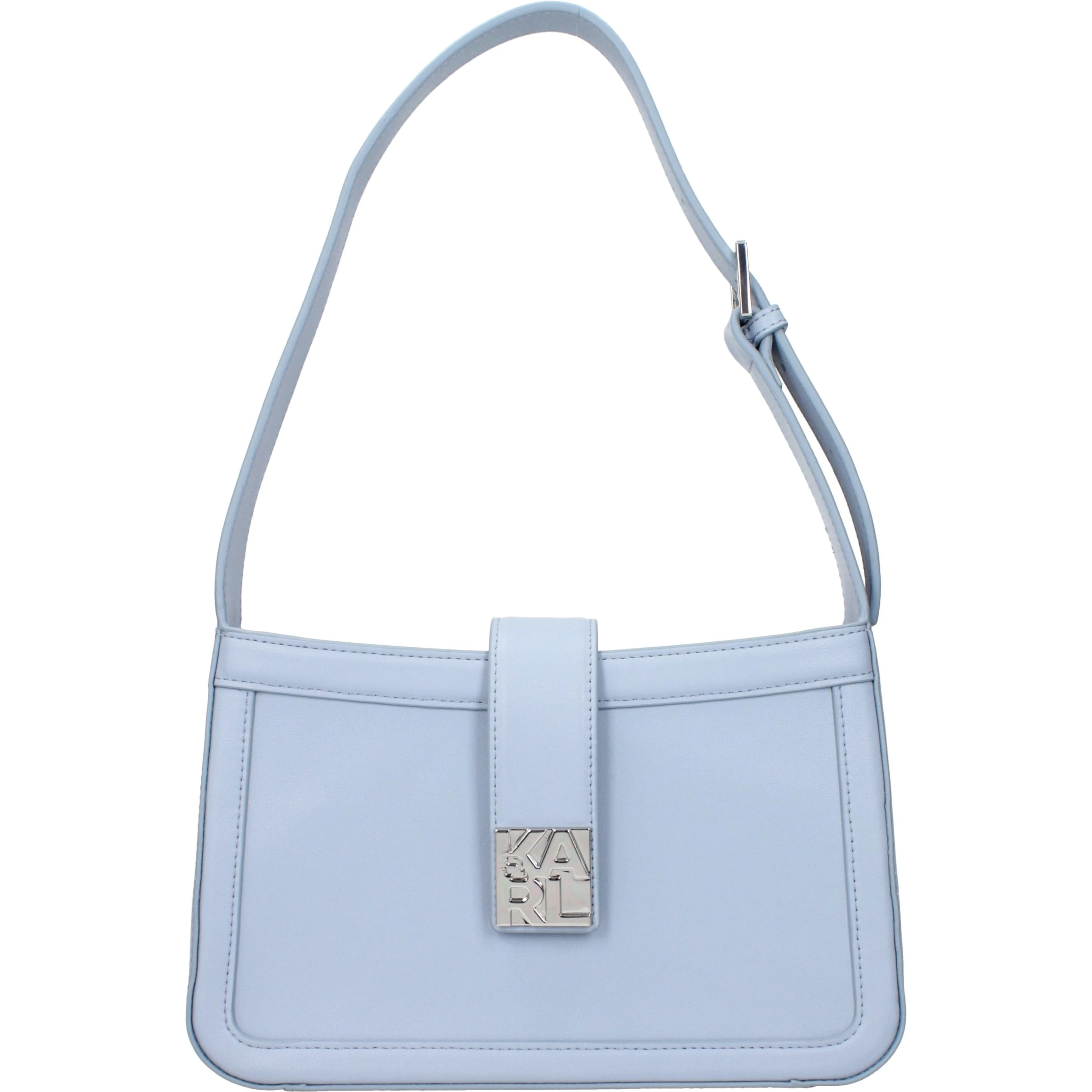 Light Blue Leather Shoulder Bag
