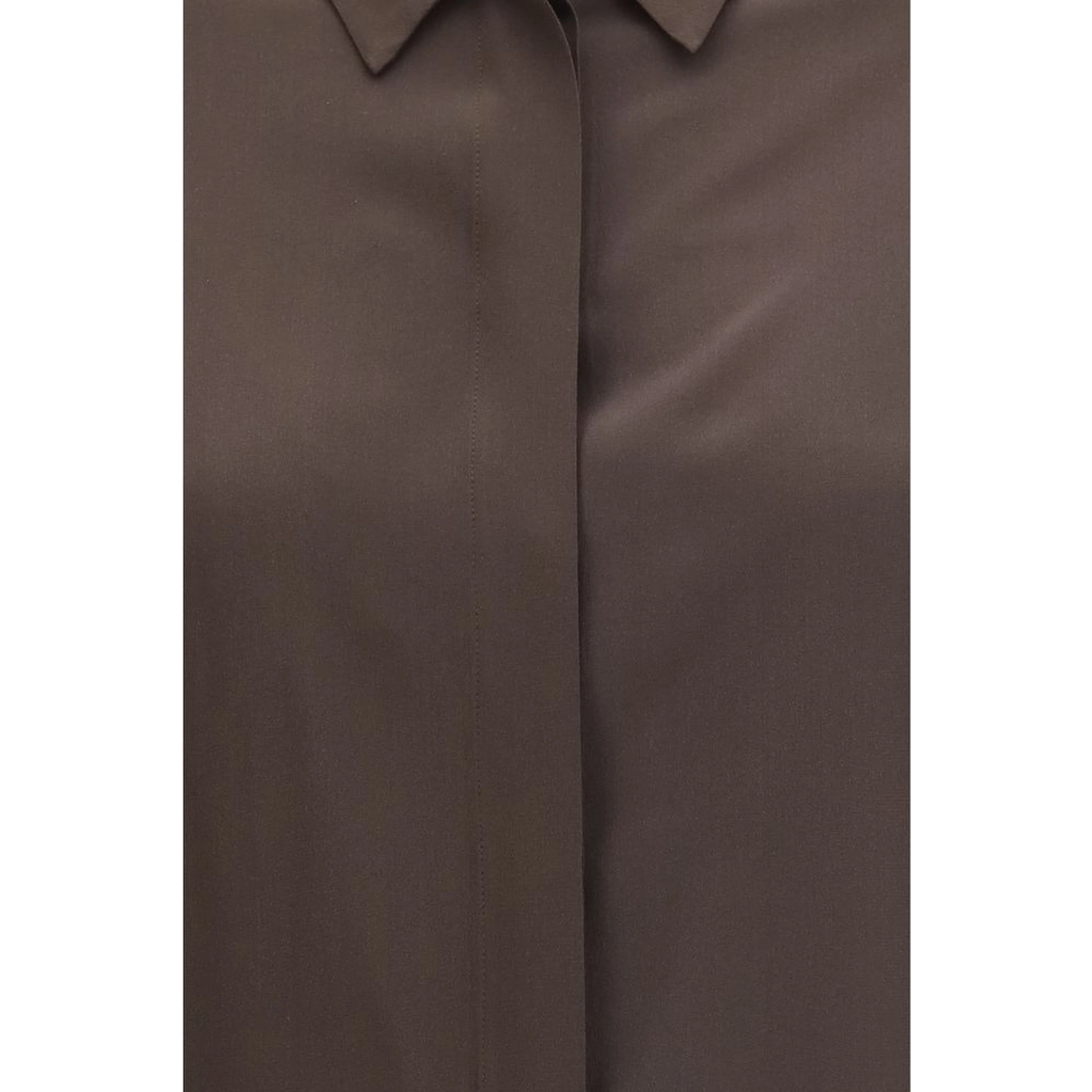 Brown Silk Dress Shirt