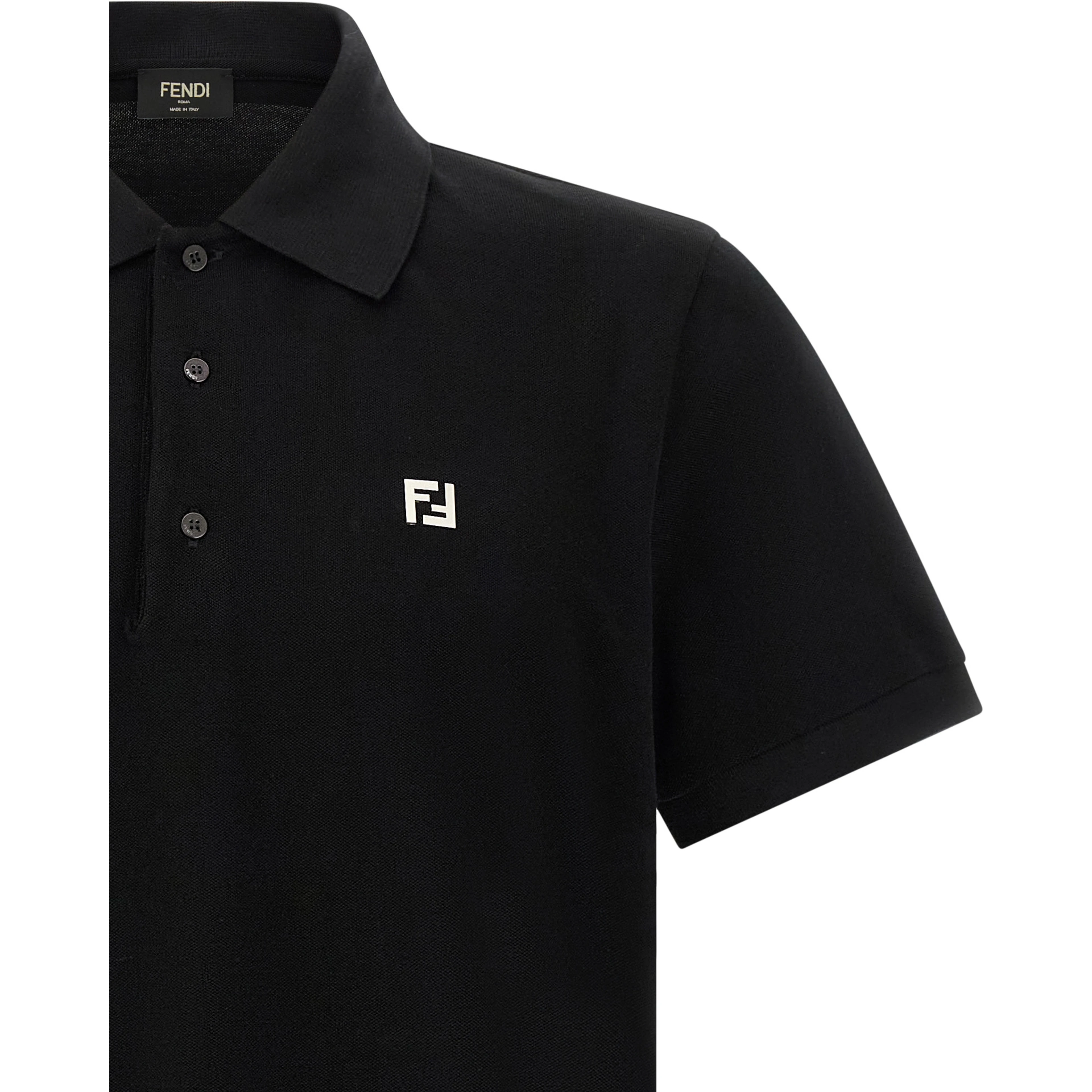Black Cotton Polo Shirt