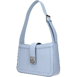 Light Blue Leather Shoulder Bag