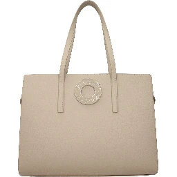 Beige Leather Shoulder Bag