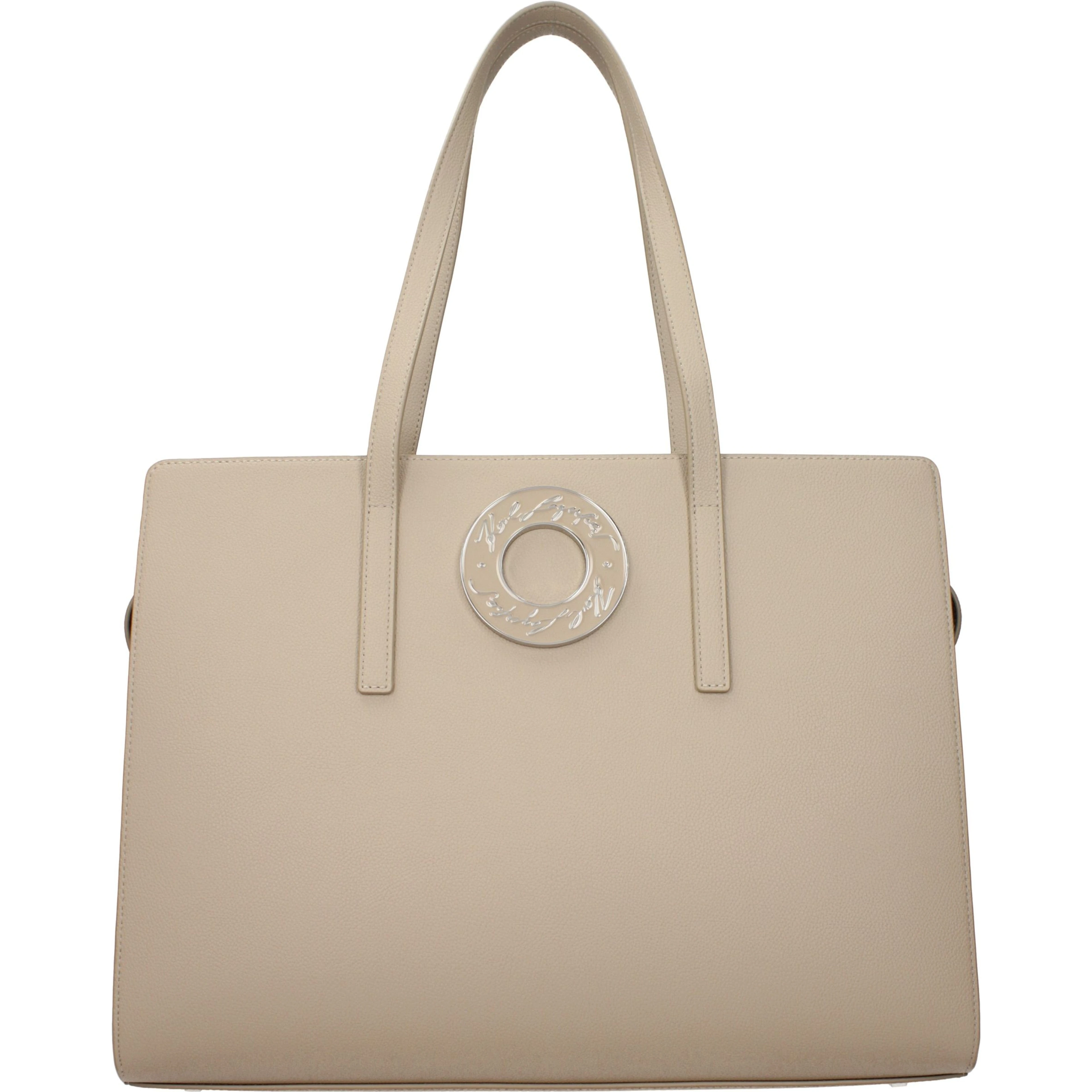 Beige Leather Shoulder Bag