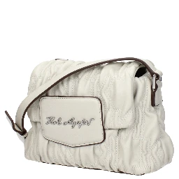 Gray Polyester Crossbody Bag