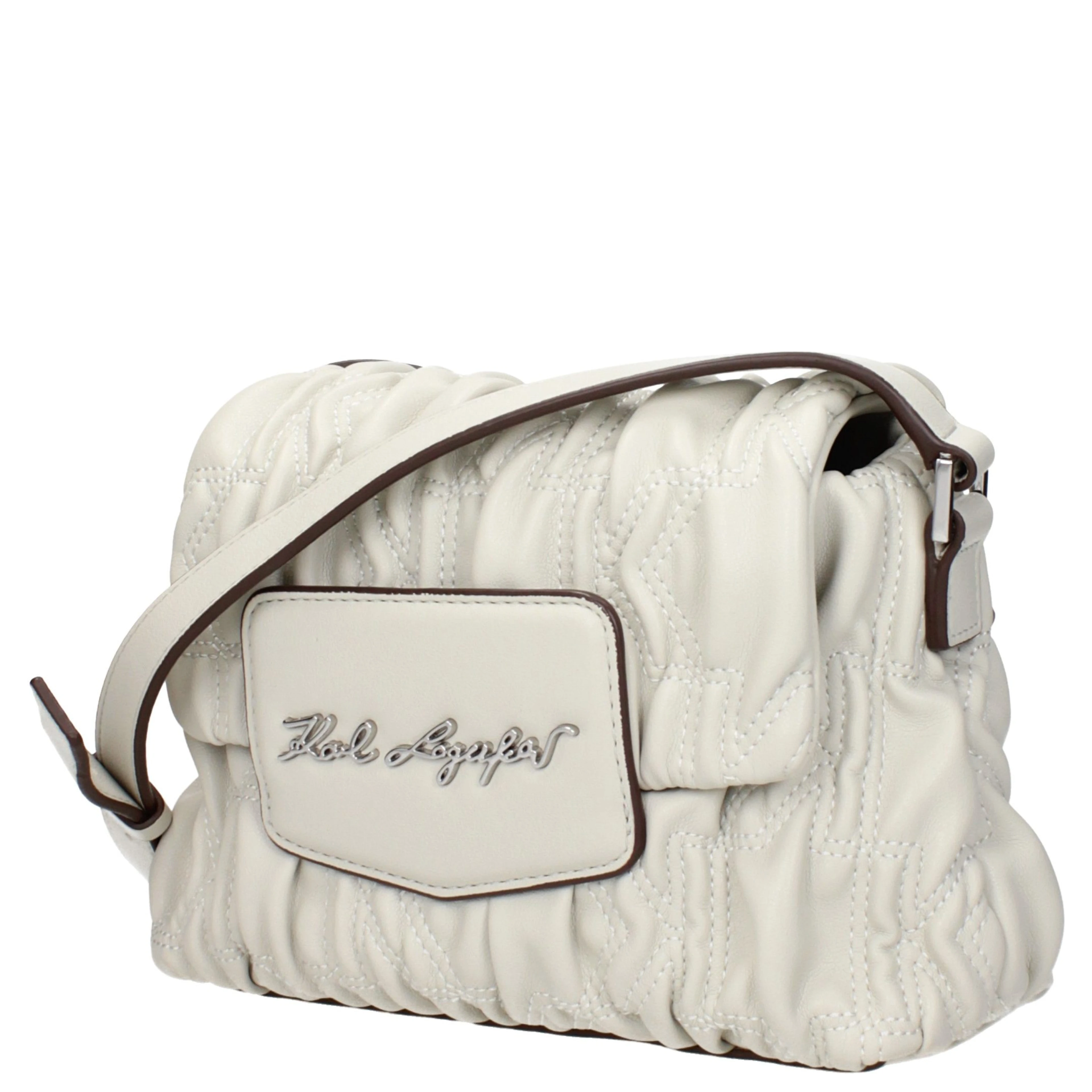 Gray Polyester Crossbody Bag