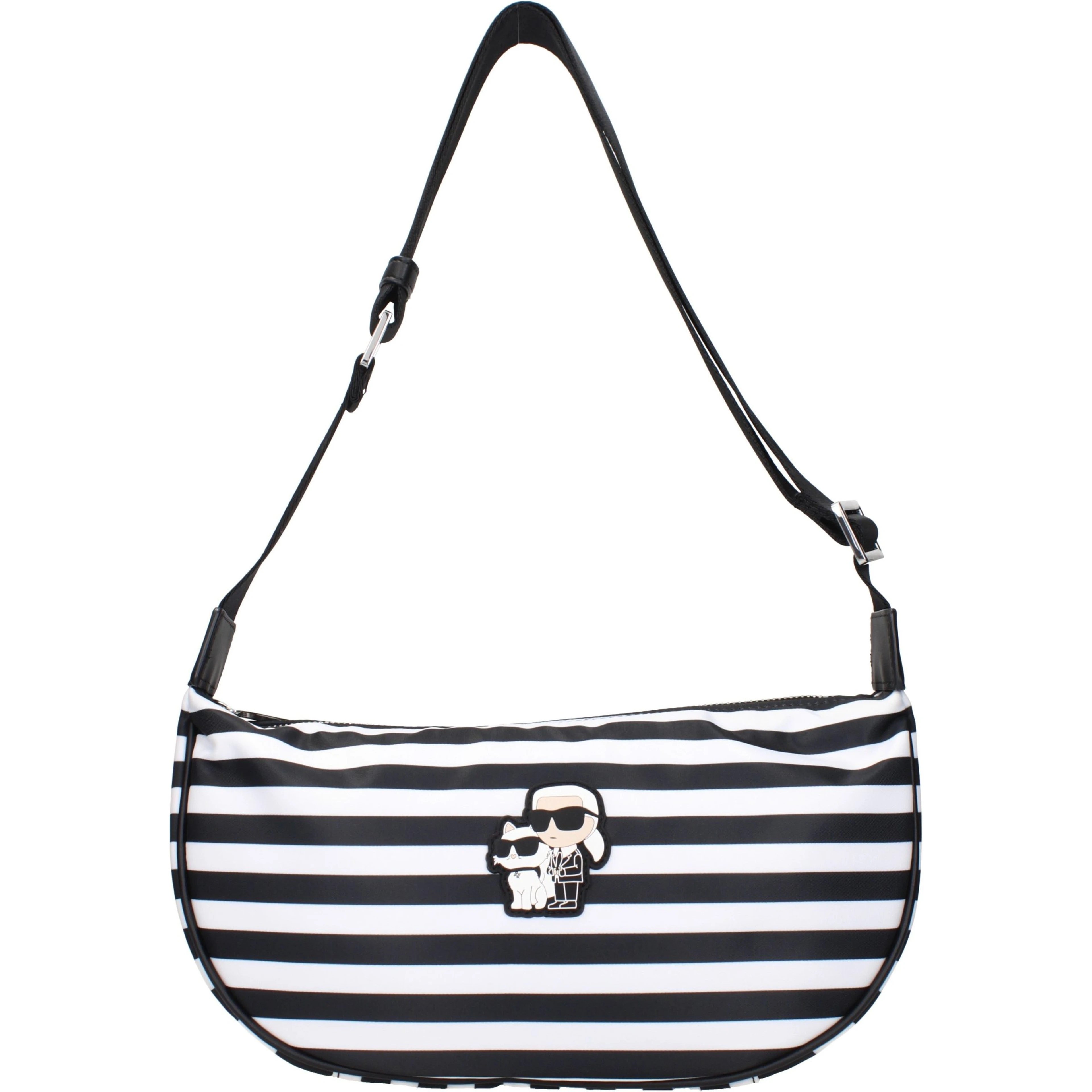 Black Fabric Crossbody Bag