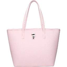 Pink Polyethylene Shoulder Bag