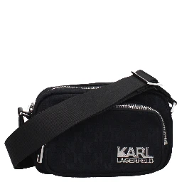 Black Fabric Crossbody Bag