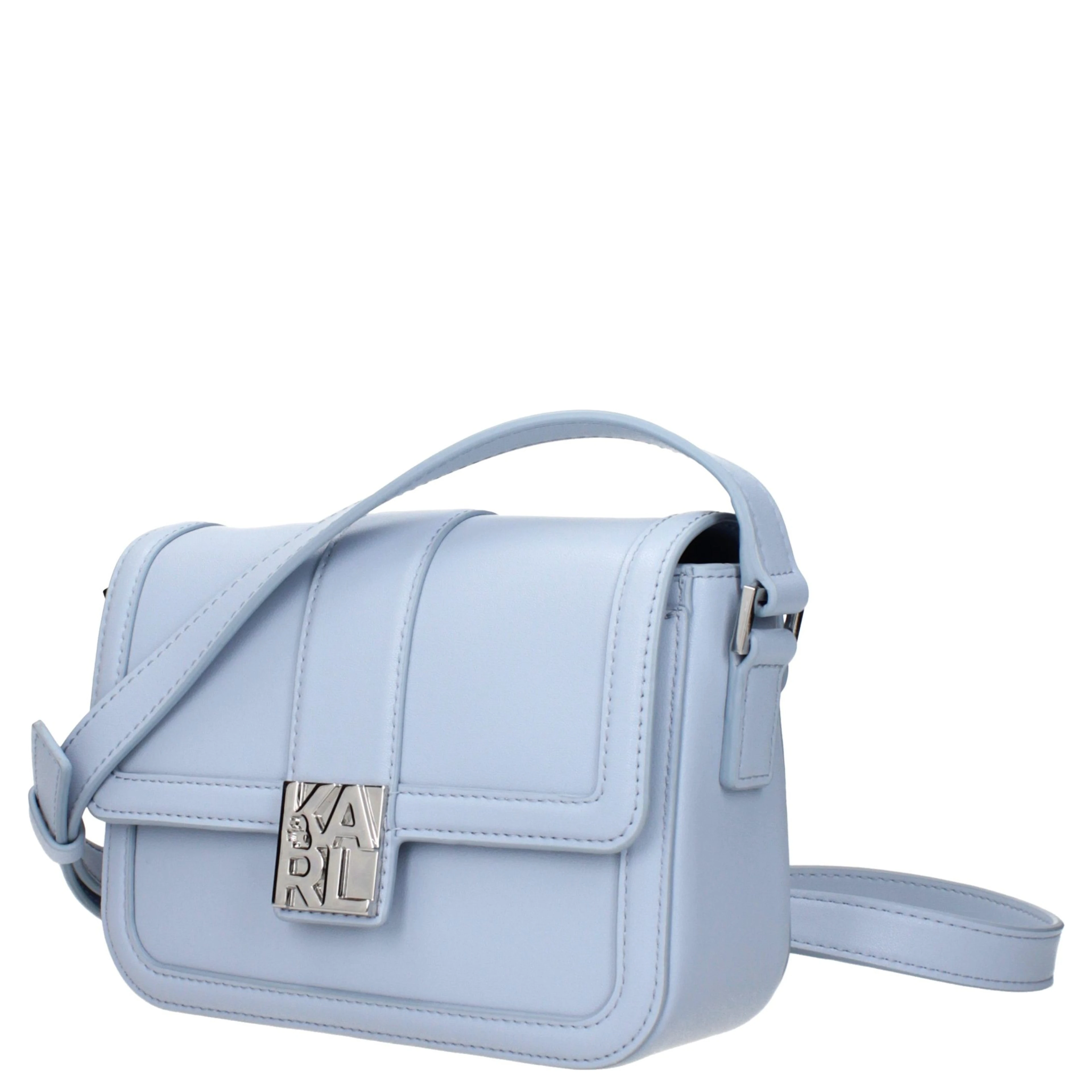 Light Blue Leather Crossbody Bag