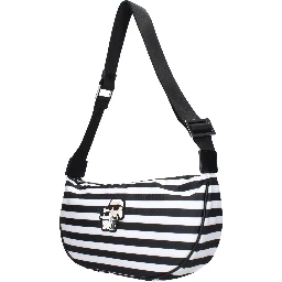 Black Fabric Crossbody Bag