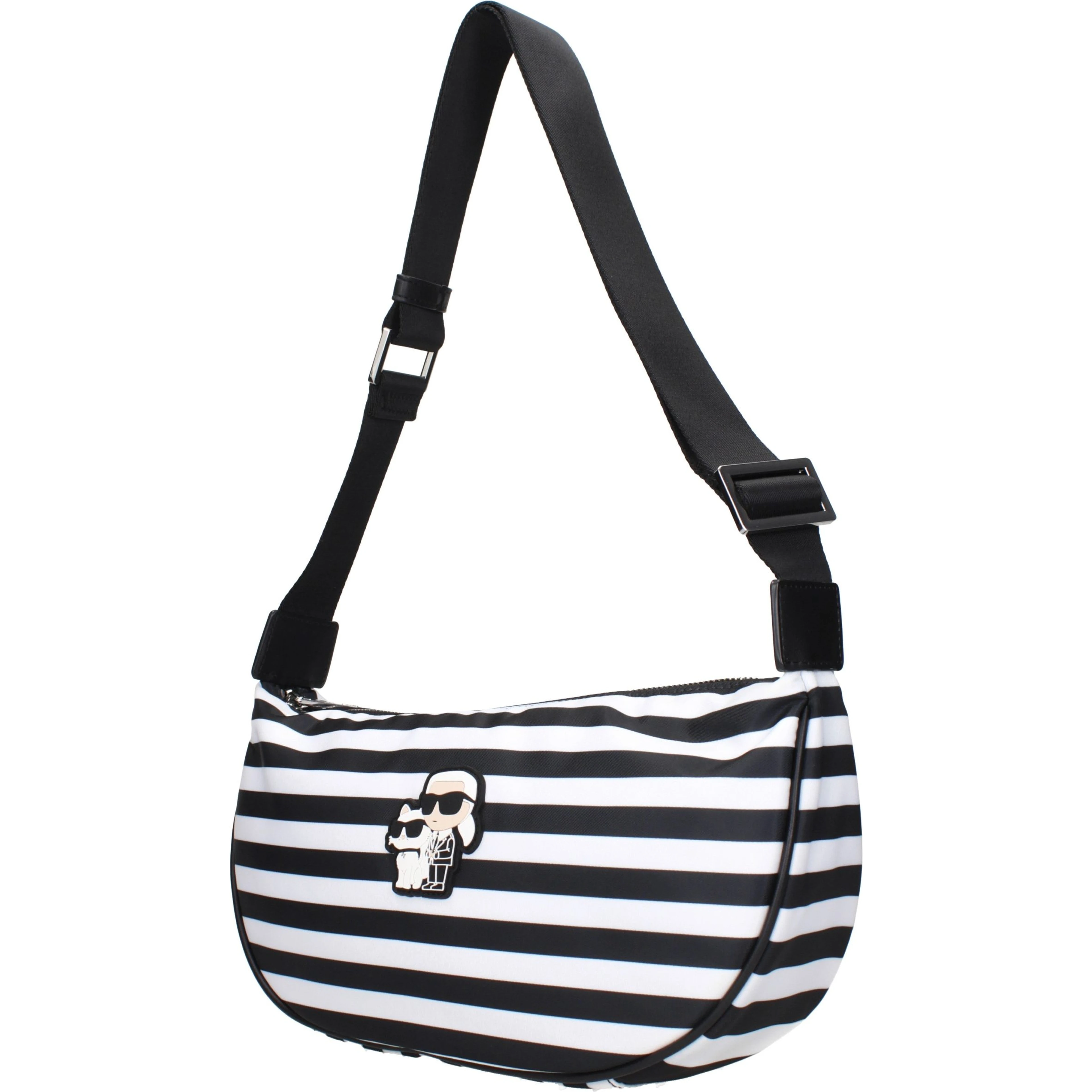 Black Fabric Crossbody Bag