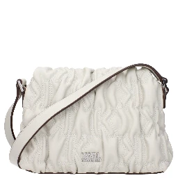 Gray Polyester Crossbody Bag