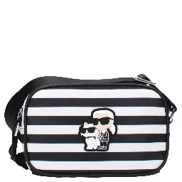 Black Fabric Crossbody Bag