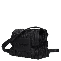 Black Polyester Crossbody Bag