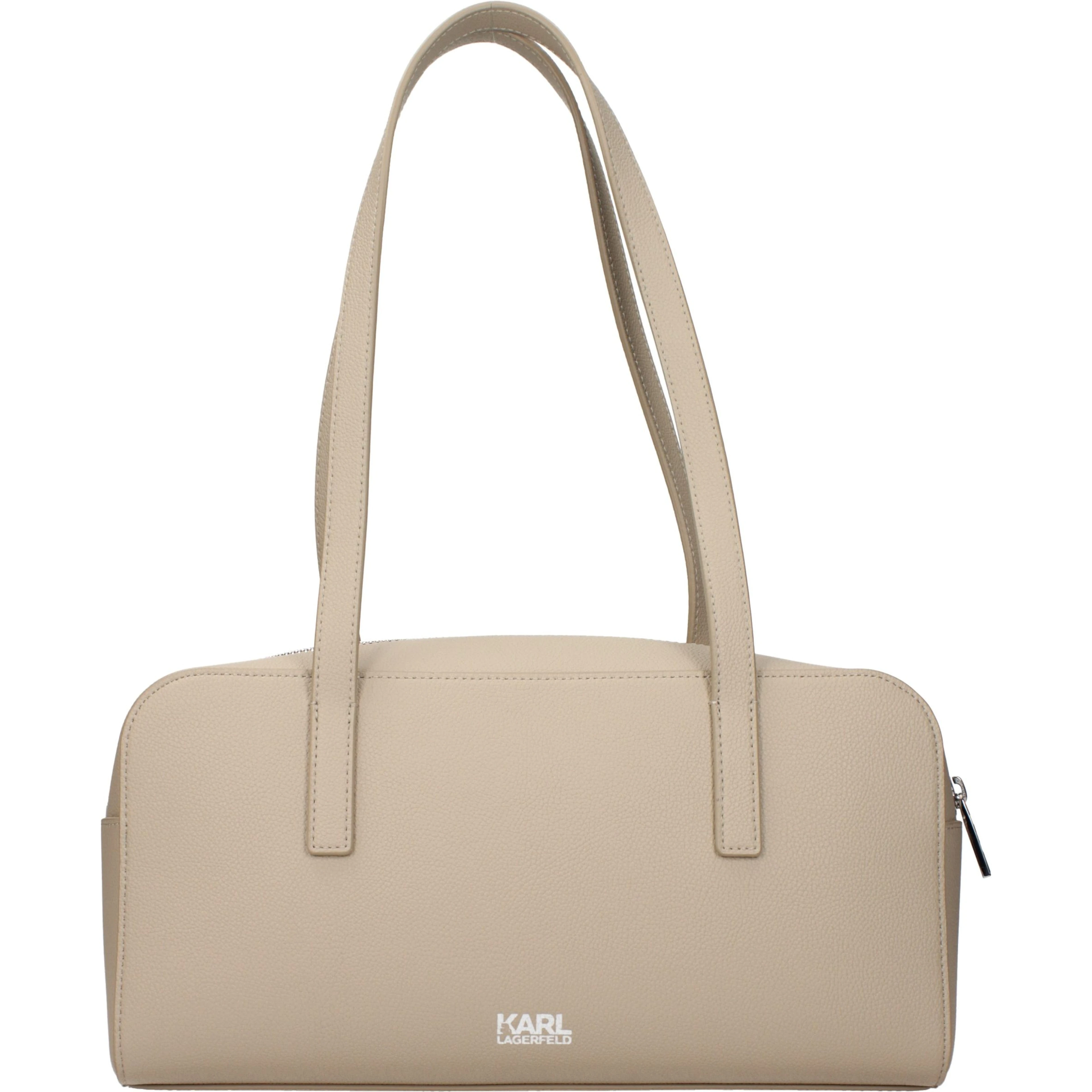 Beige Leather Shoulder Bag