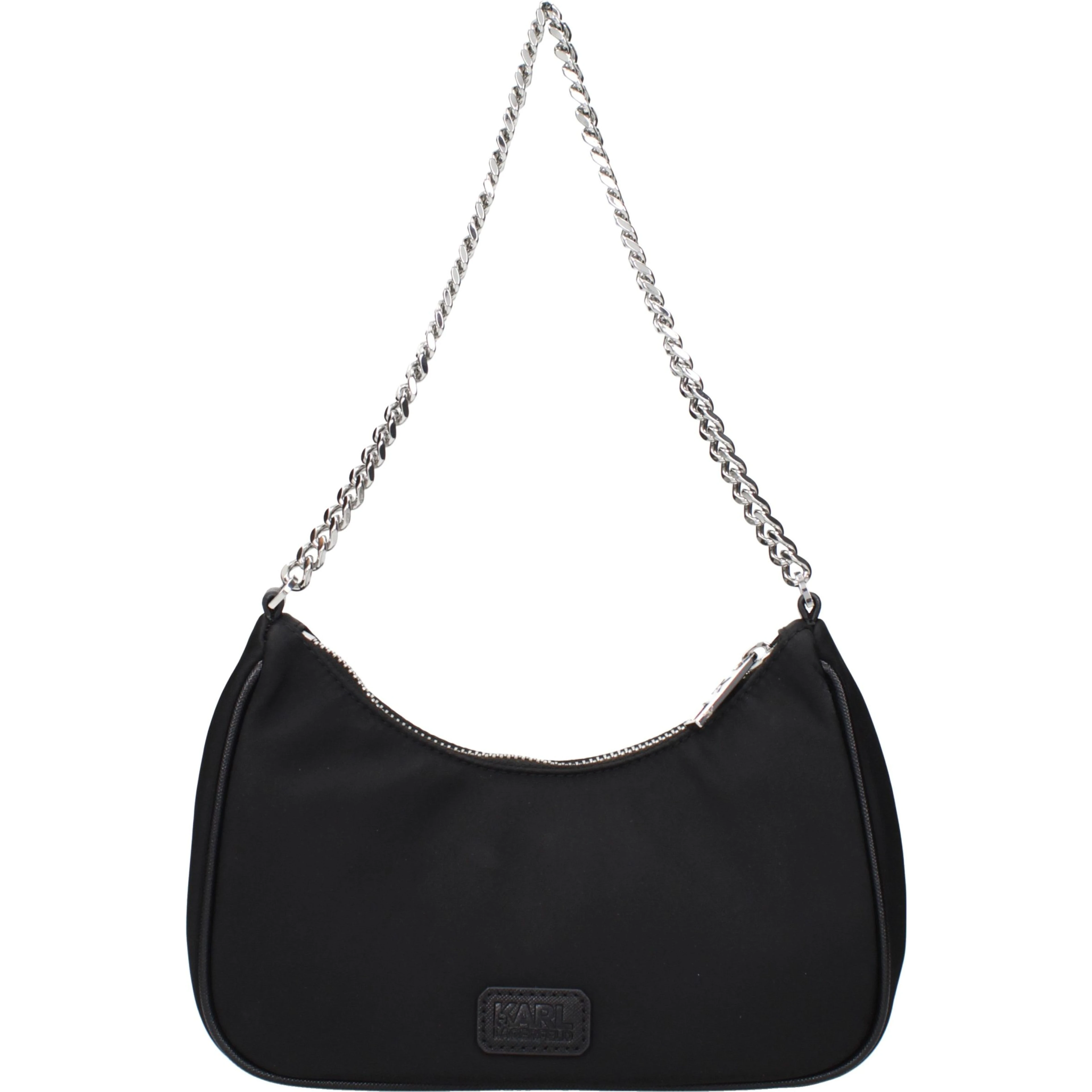 Black Fabric Shoulder Bag