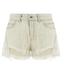 White Cotton Bermuda Shorts