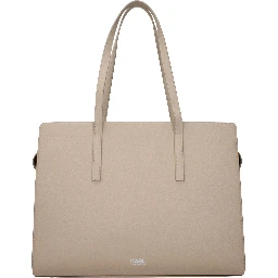 Beige Leather Shoulder Bag