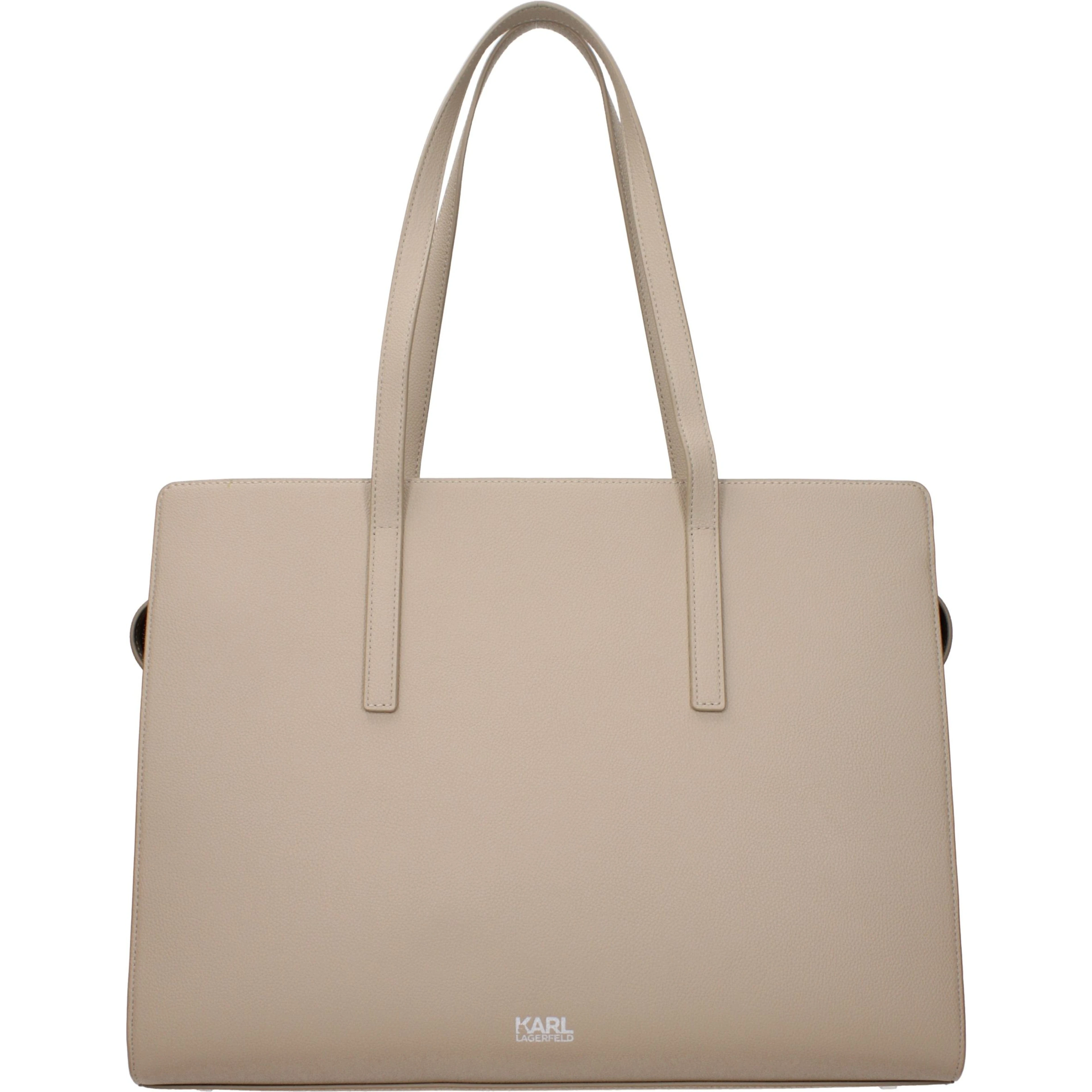 Beige Leather Shoulder Bag