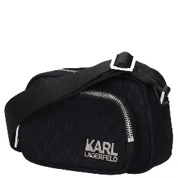 Black Fabric Crossbody Bag