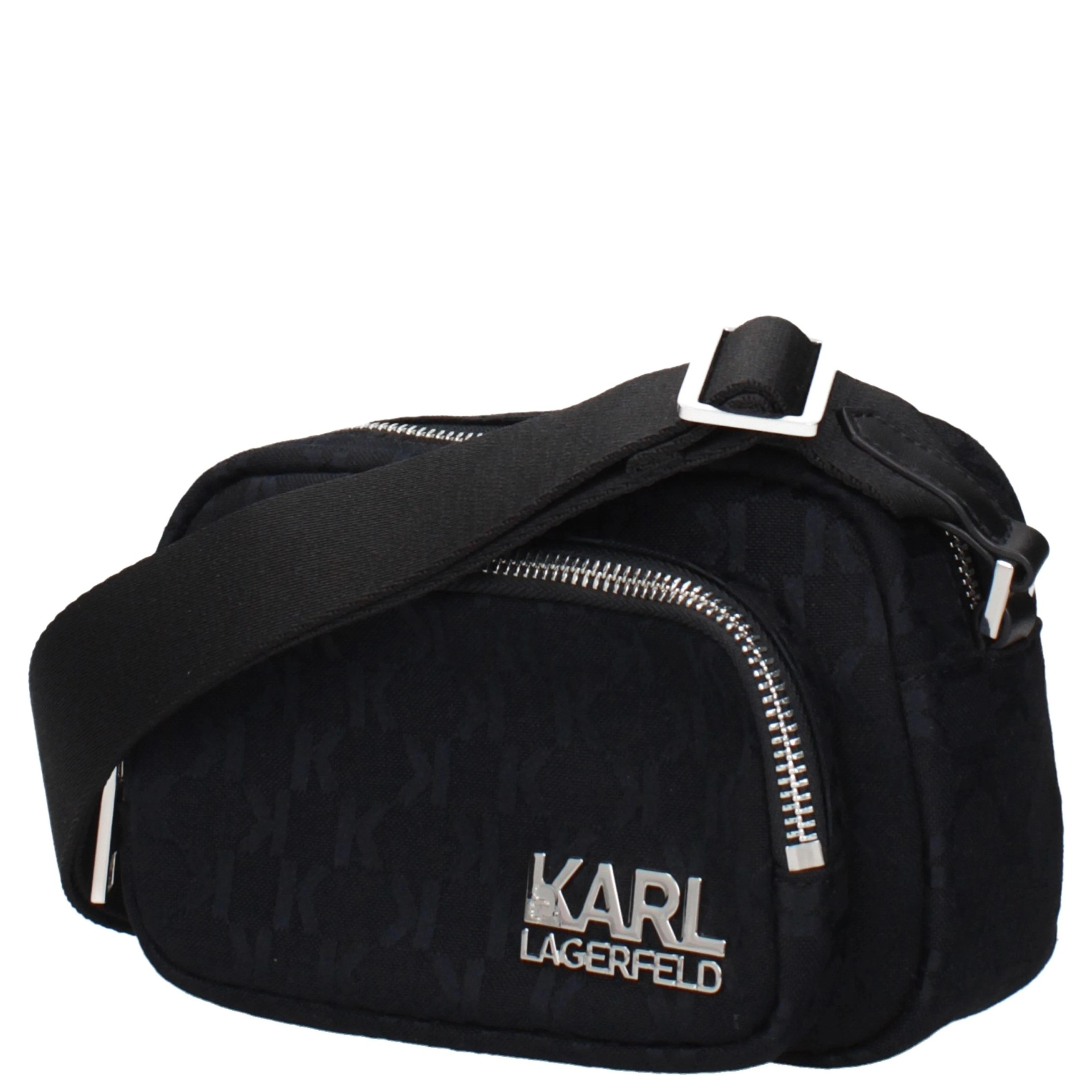 Black Fabric Crossbody Bag