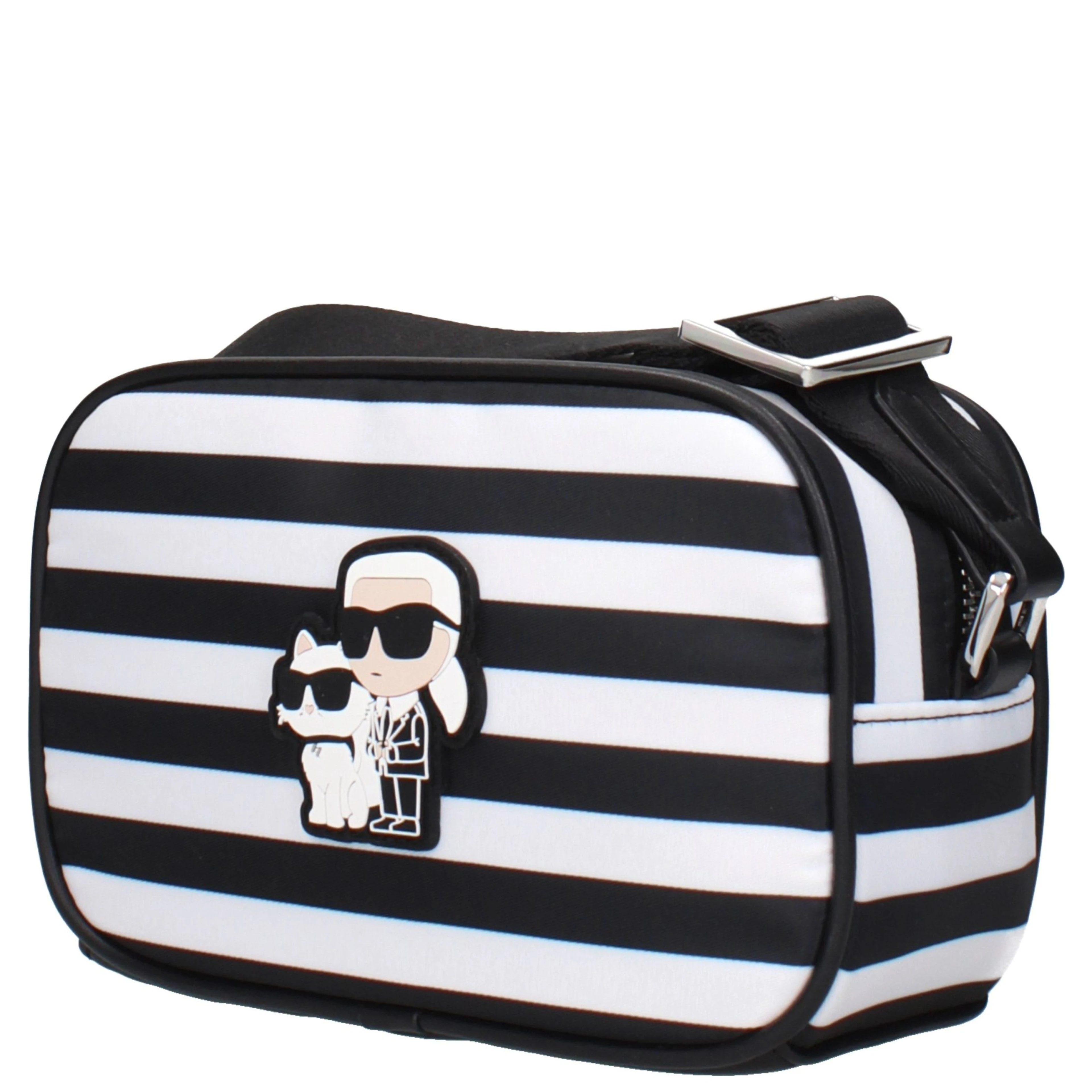 Black Fabric Crossbody Bag