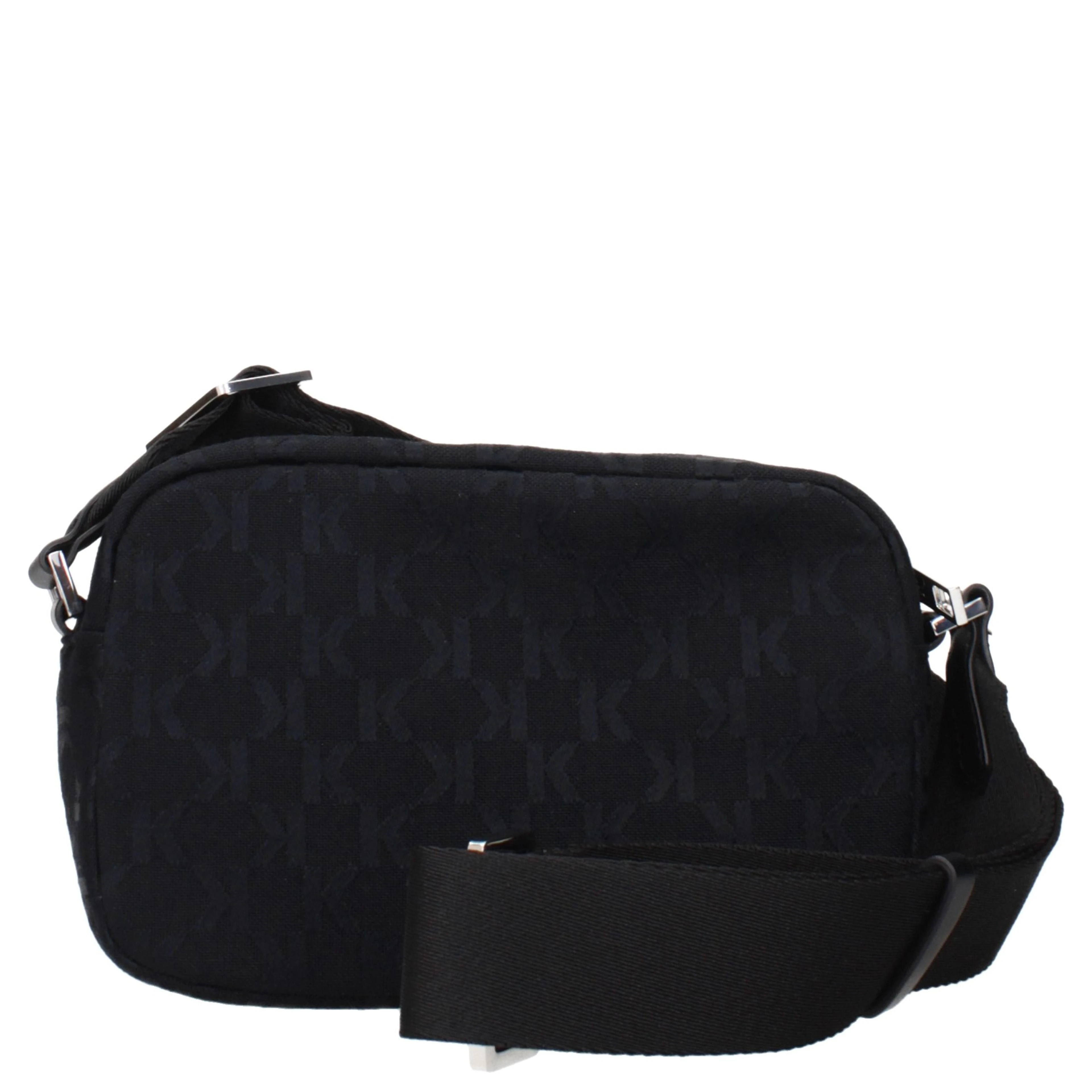 Black Fabric Crossbody Bag