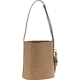 Beige Calfskin Shoulder Bag