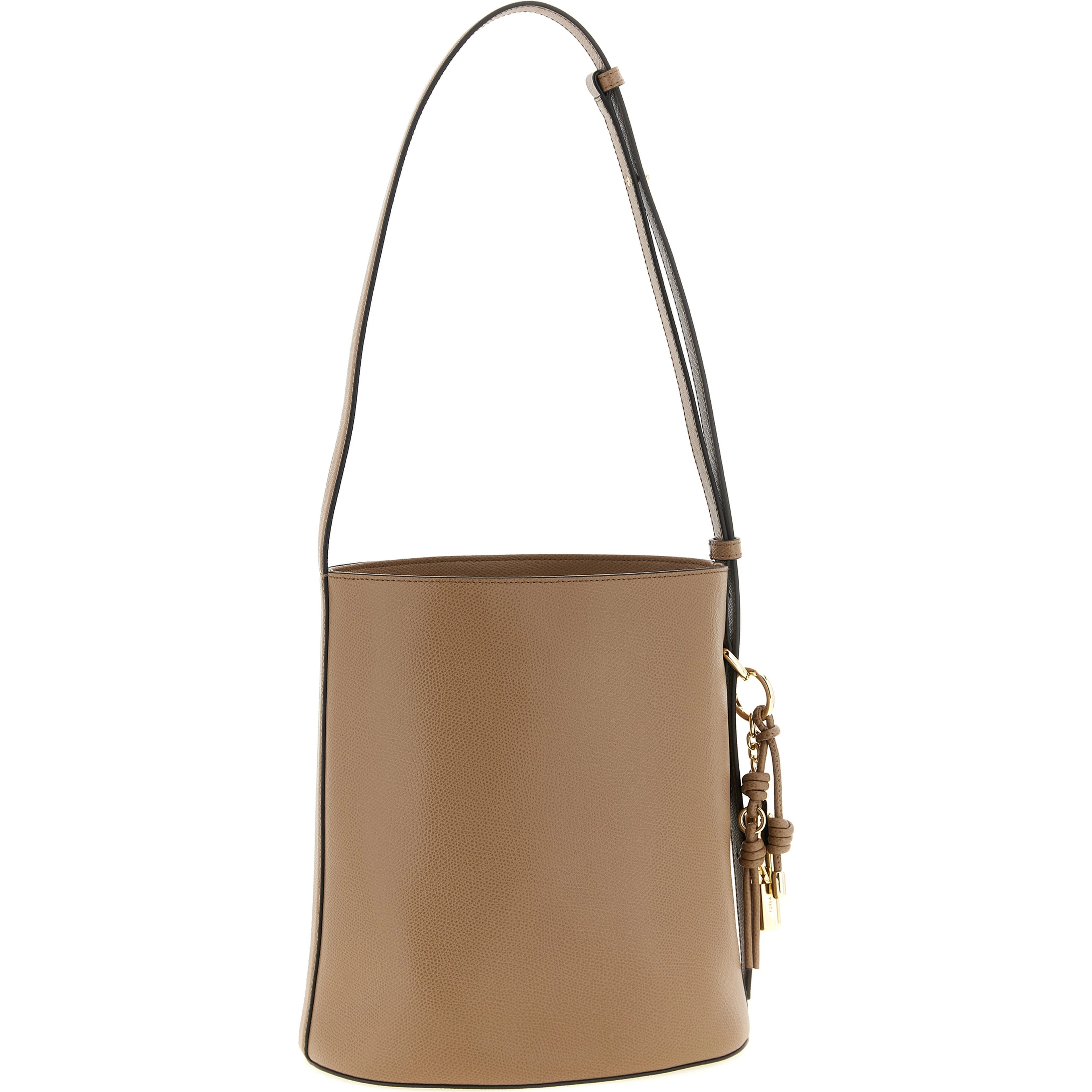 Beige Calfskin Shoulder Bag