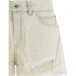 White Cotton Bermuda Shorts