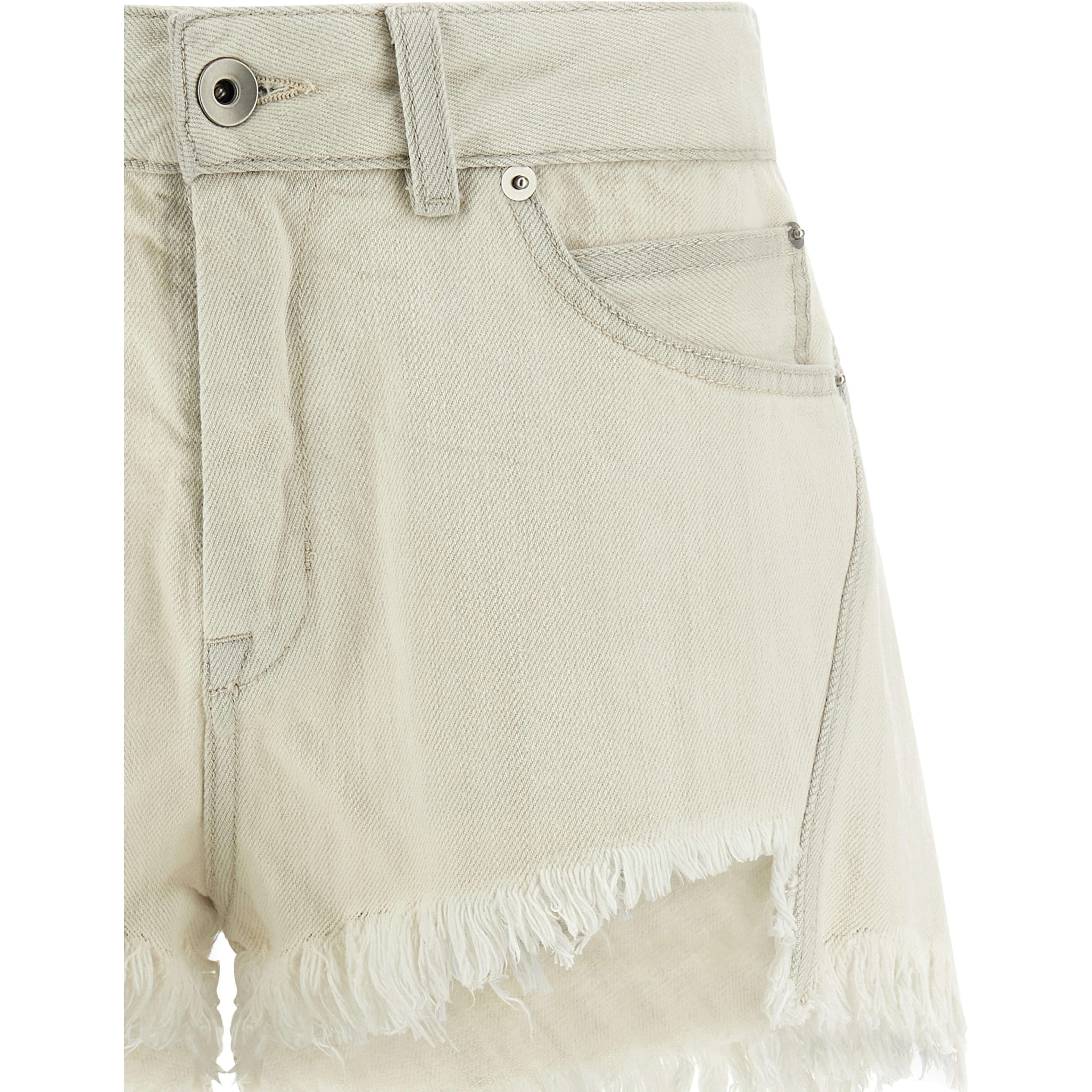 White Cotton Bermuda Shorts