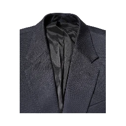 Dark Blue Cotton Men Jacket Coat Suit Blazer