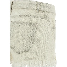 White Cotton Bermuda Shorts