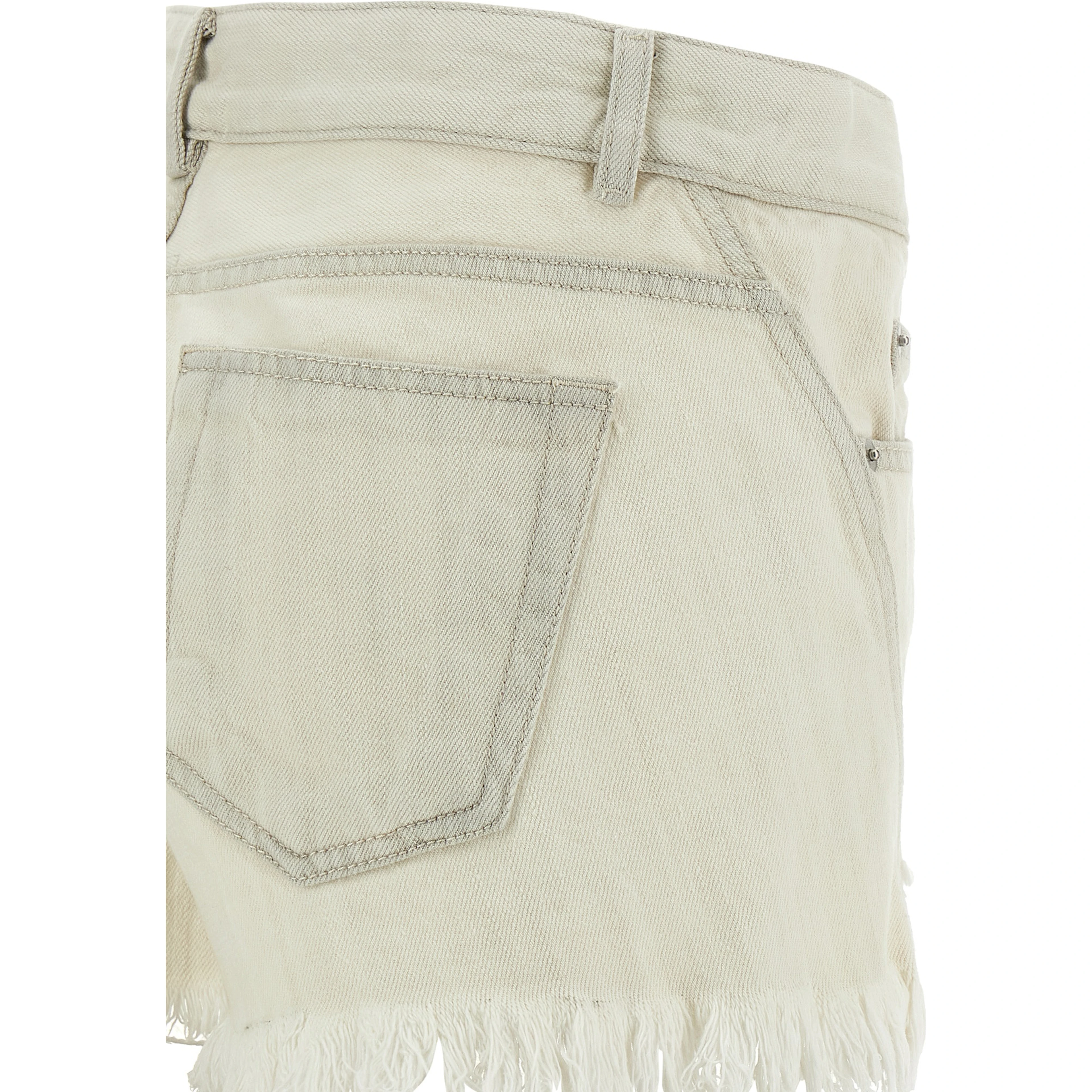 White Cotton Bermuda Shorts