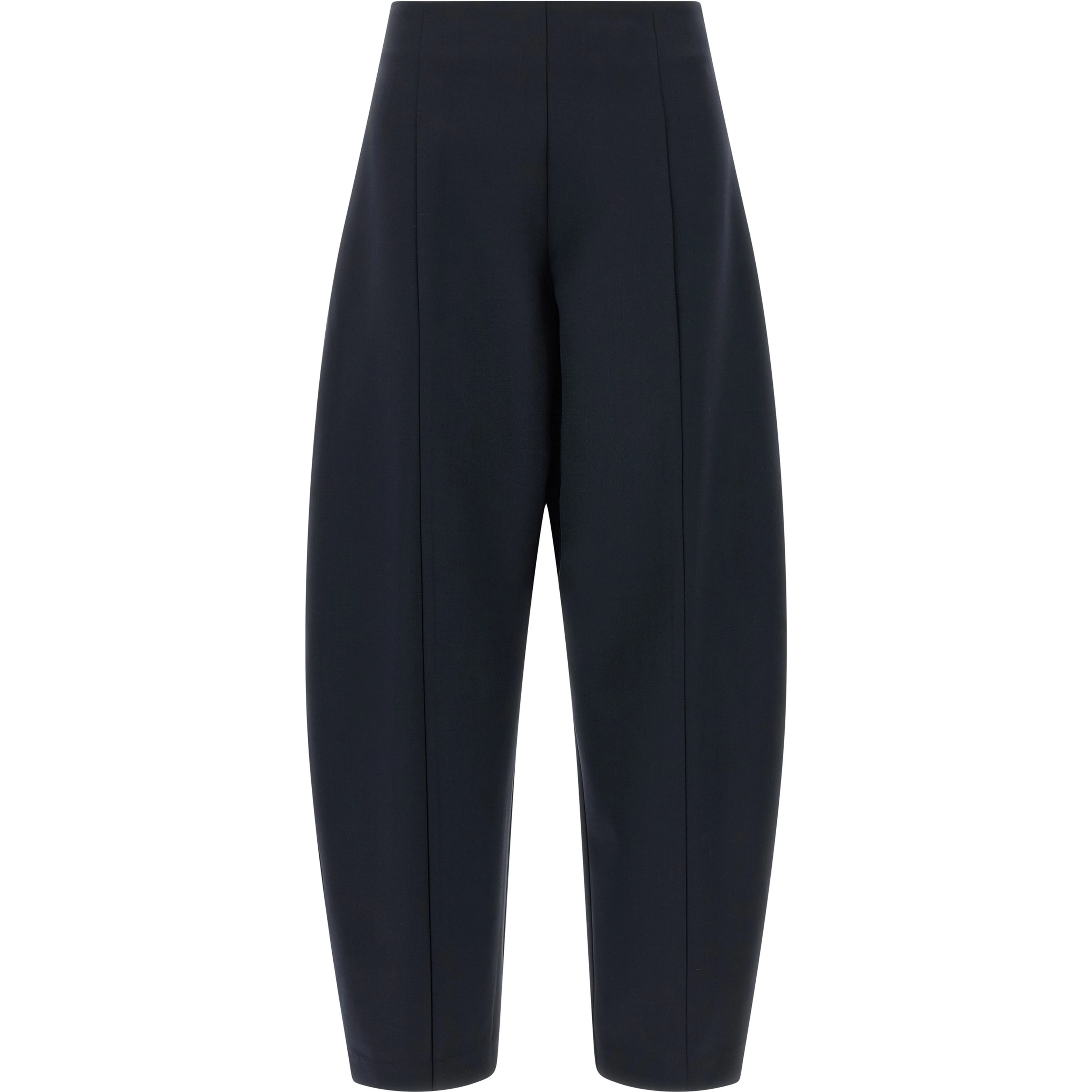 Blue Wool Casual Pants