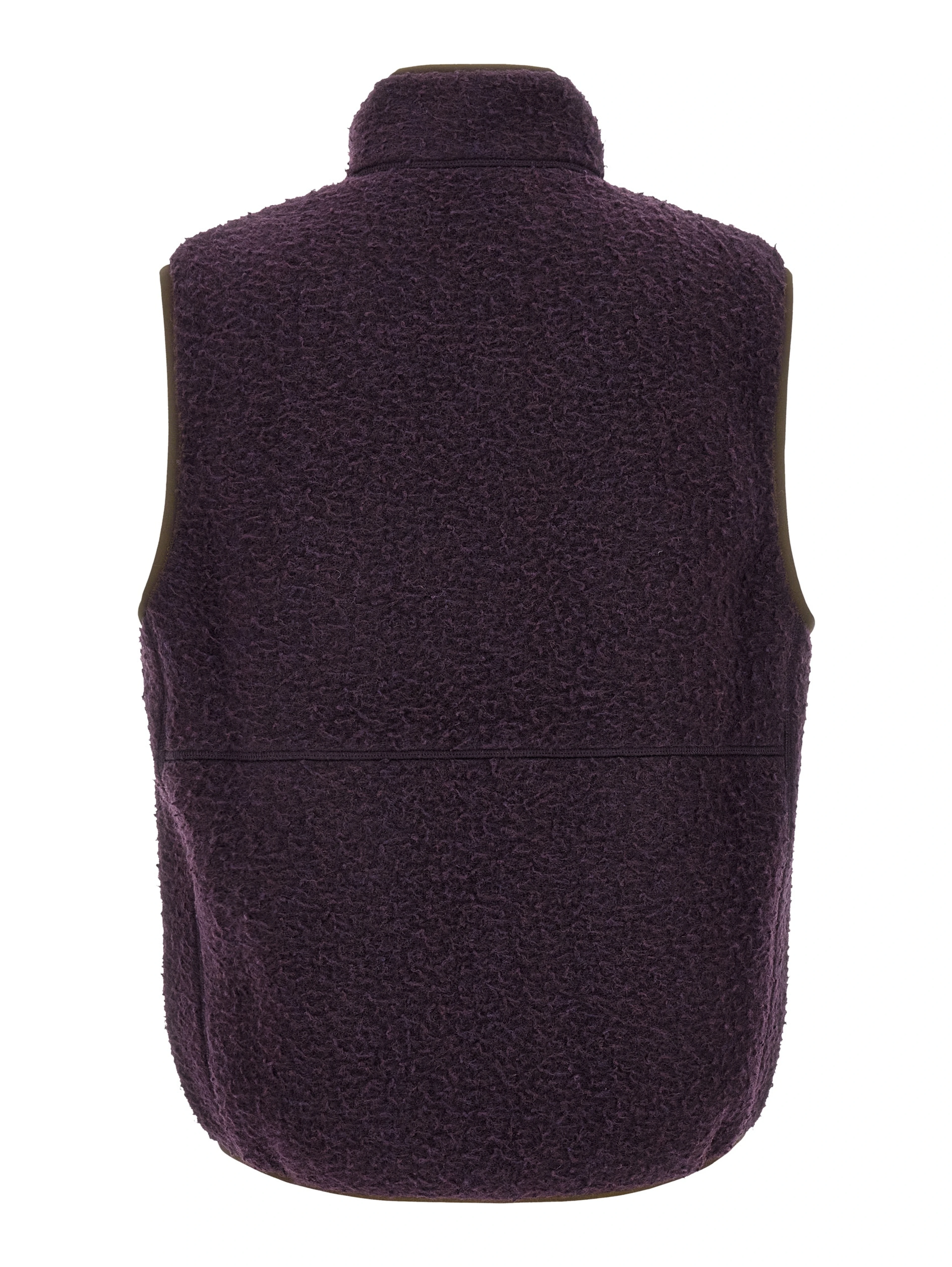 Purple Polyester Sleeveless Jacket