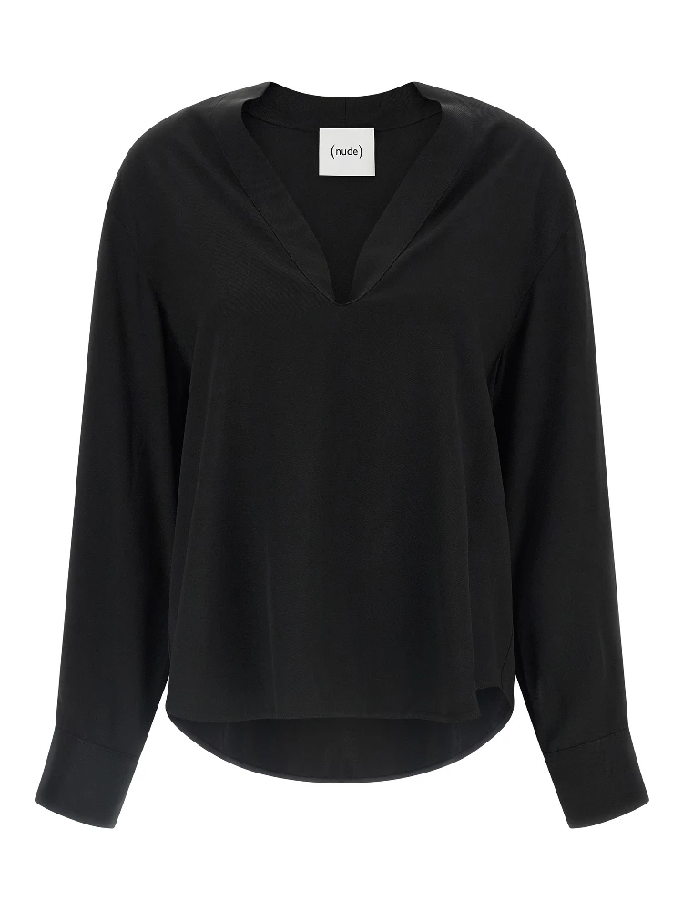 Black Viscose Blouse