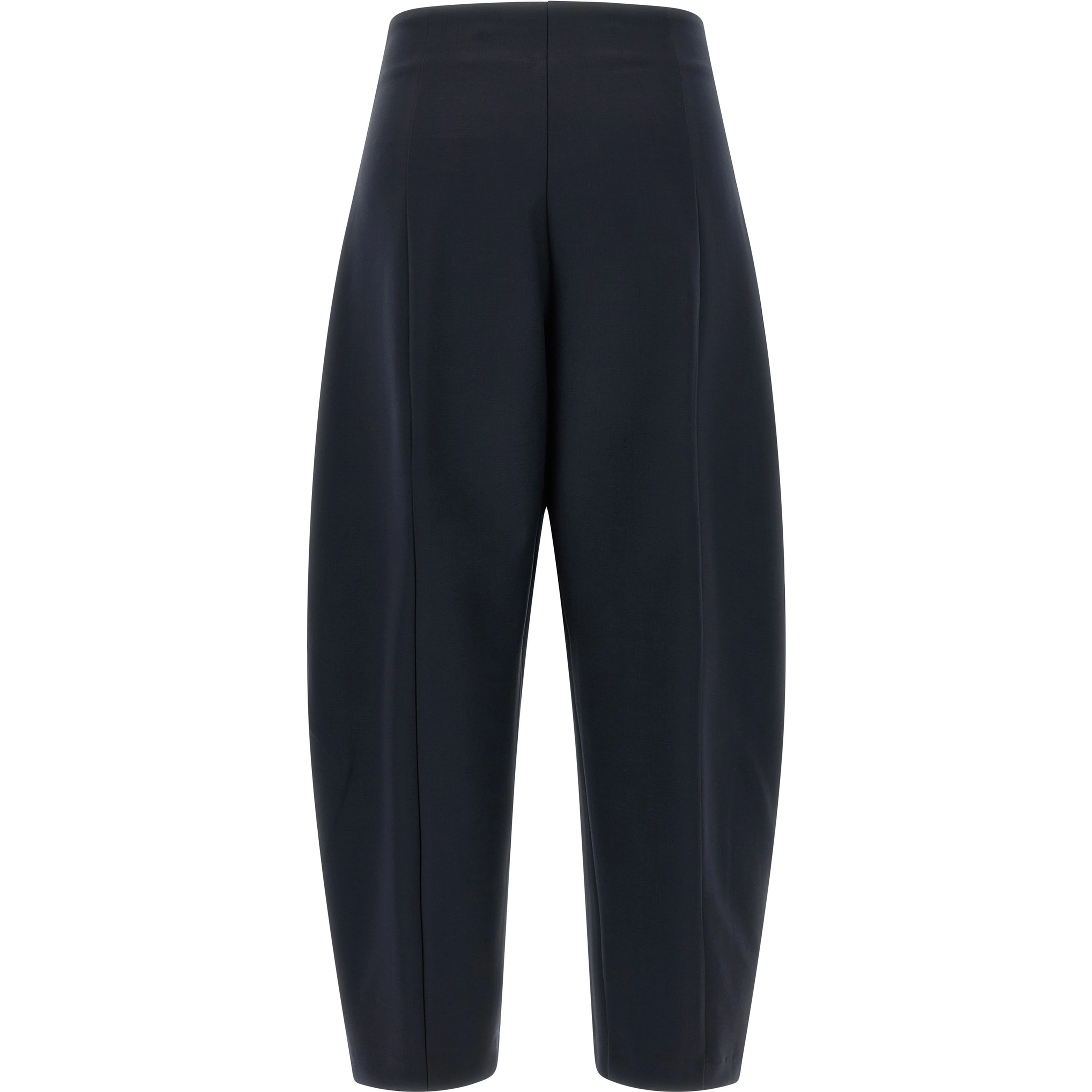 Blue Wool Casual Pants