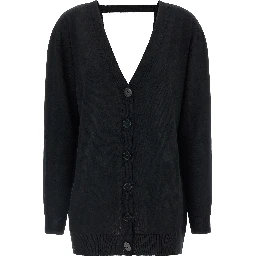 Black Wool Cardigan