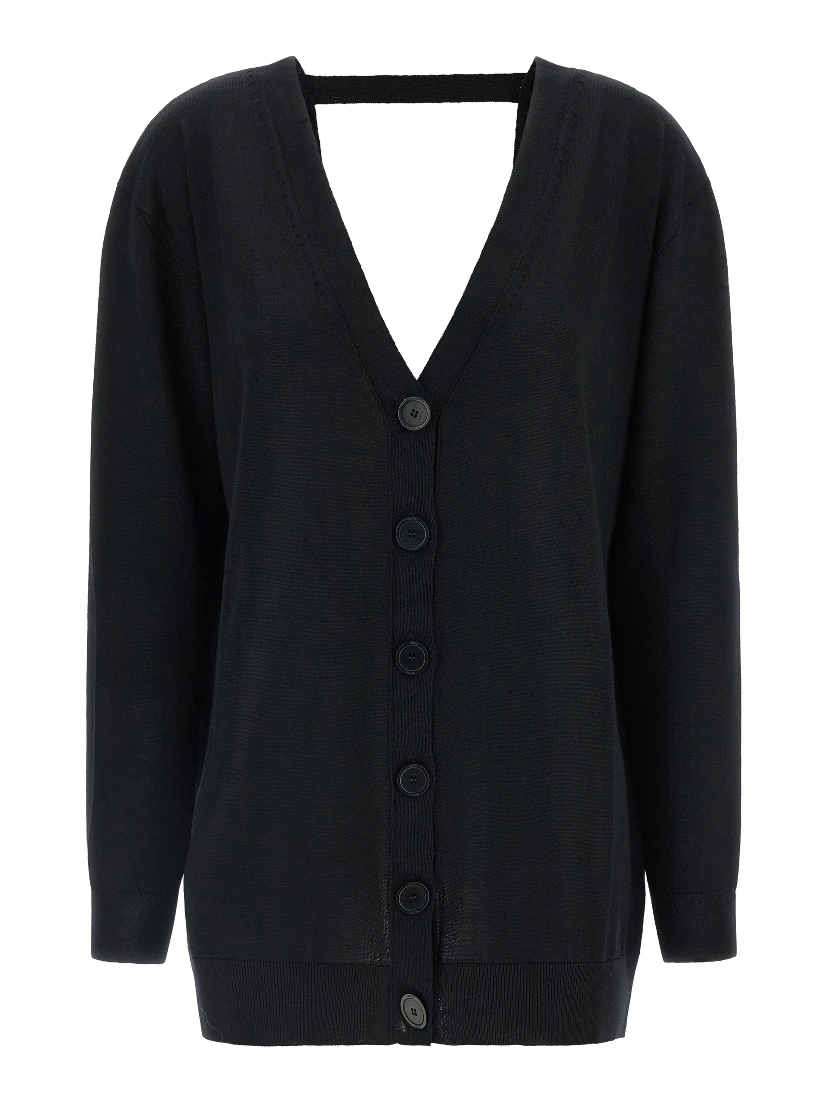 Black Wool Cardigan