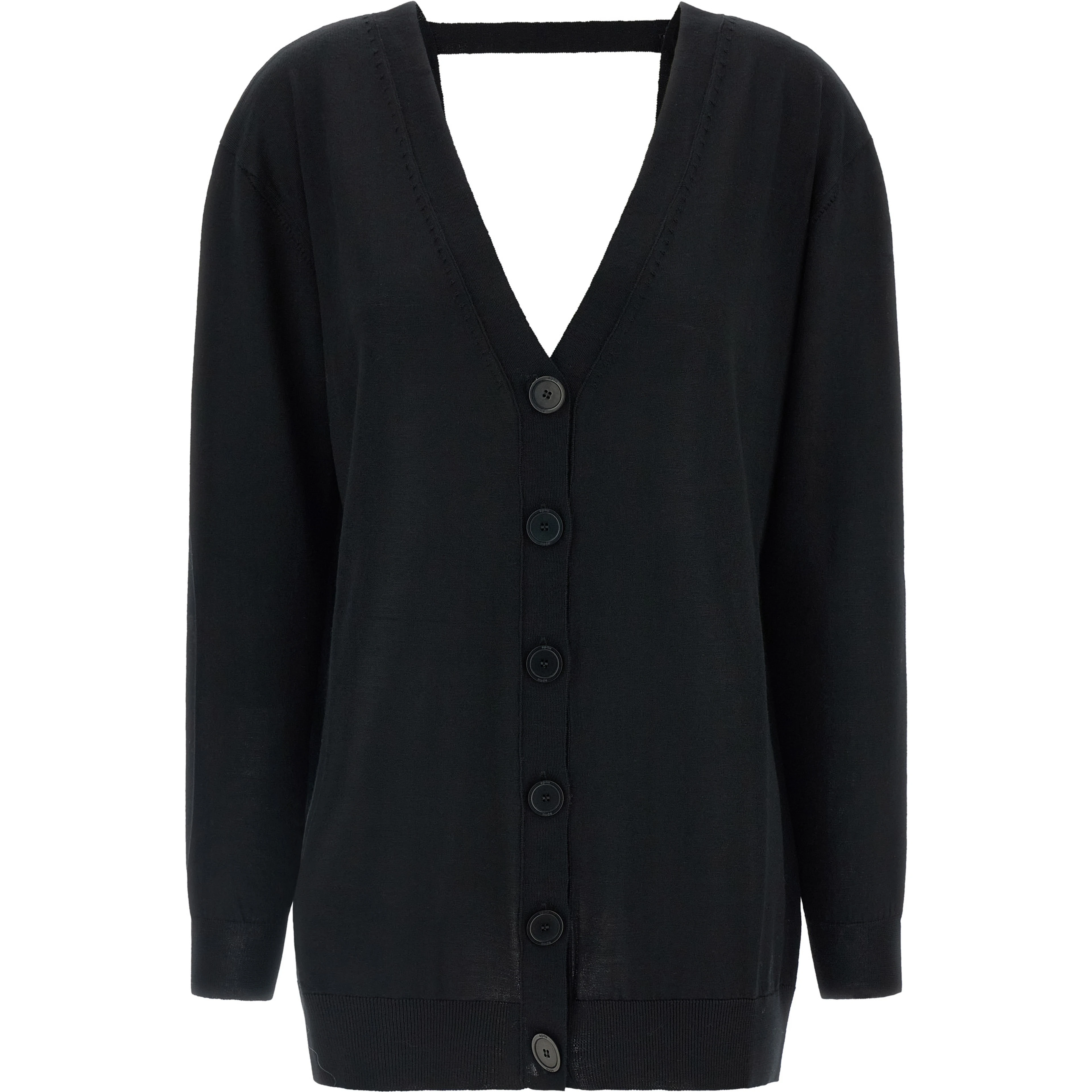 Black Wool Cardigan
