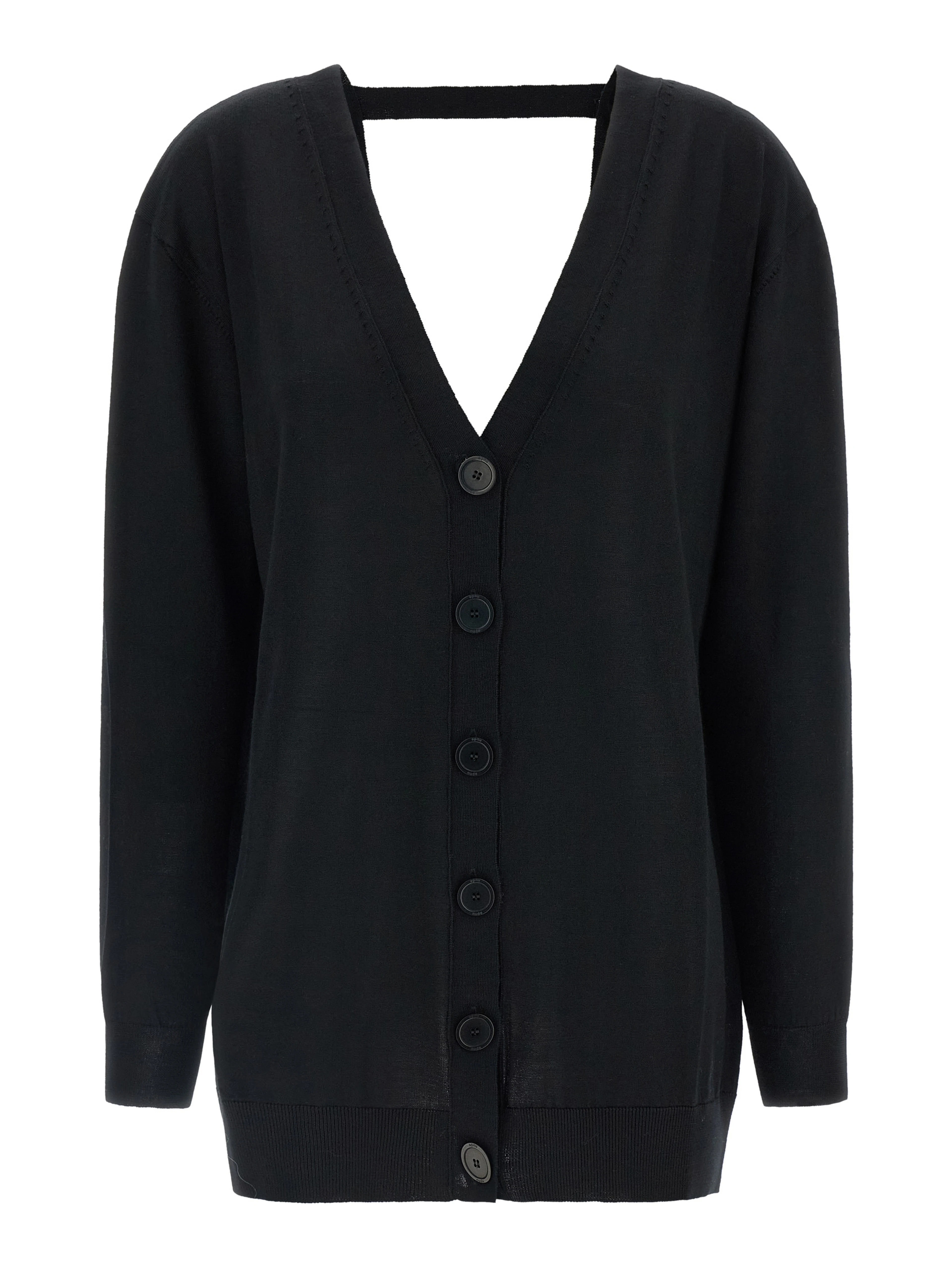 Black Wool Cardigan