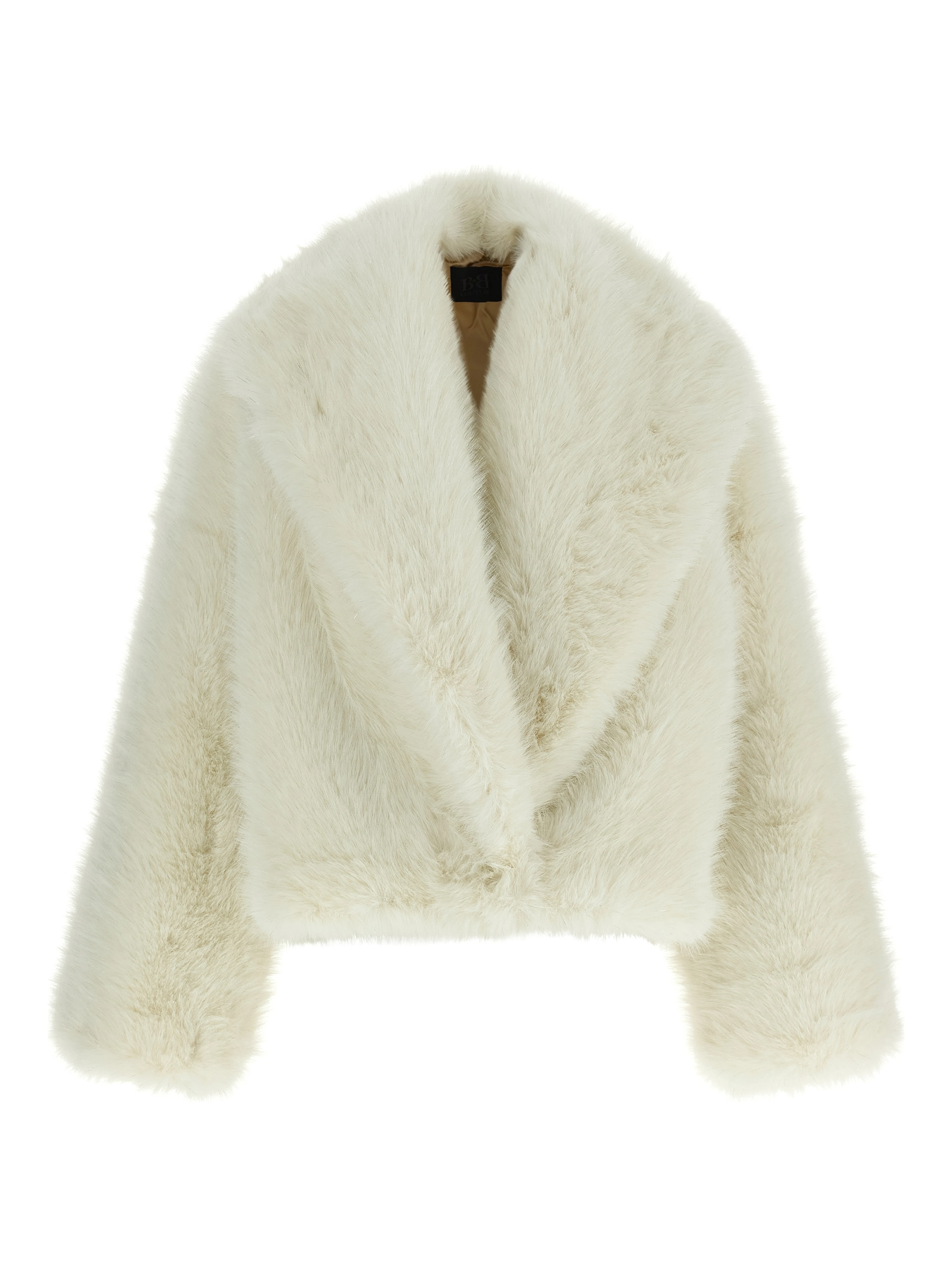 White Polyester Biker Jacket
