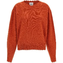 Orange Cashmere Cardigan