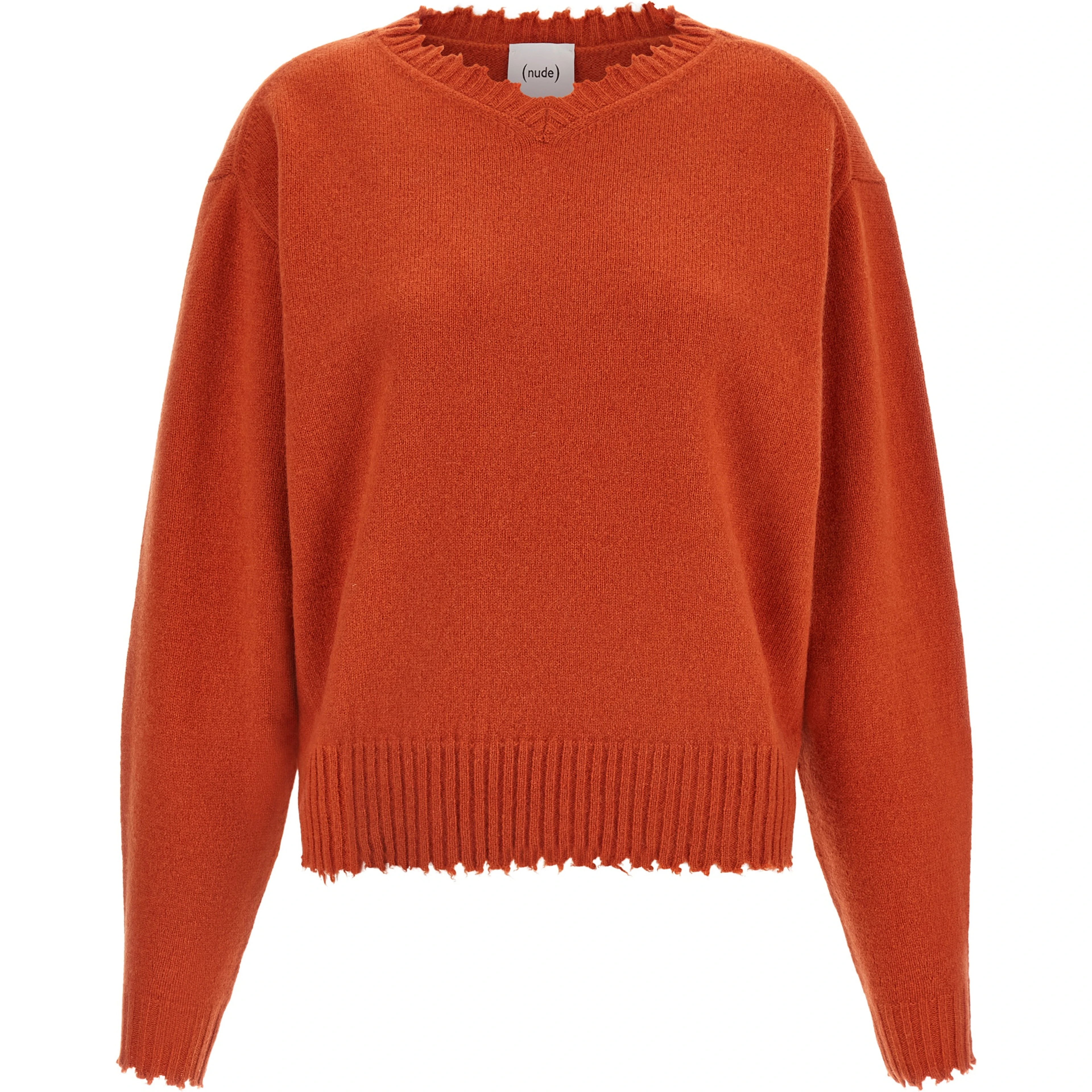 Orange Cashmere Cardigan