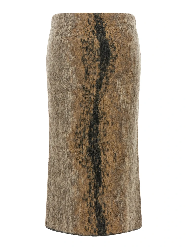 Brown Wool Midi Skirt alternative